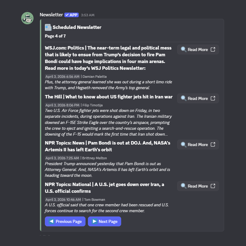Advanced newsletter panel options for story presentation